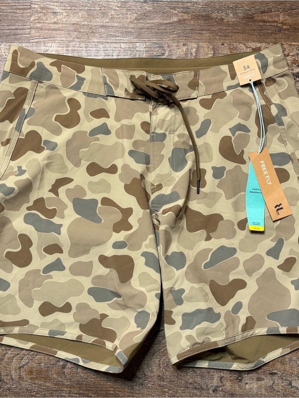 Free Fly Men’s Dawn Pattol Boardshorts Camo size 34